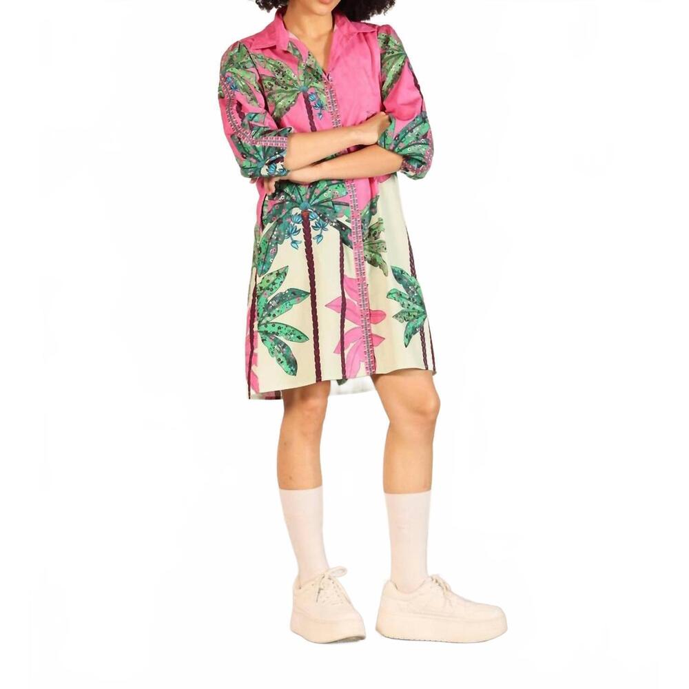 NEW MAUDE VIVANTE ava dress in pink tropics